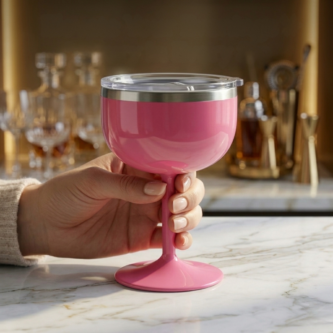 Wine Glass Tumbler with Lids