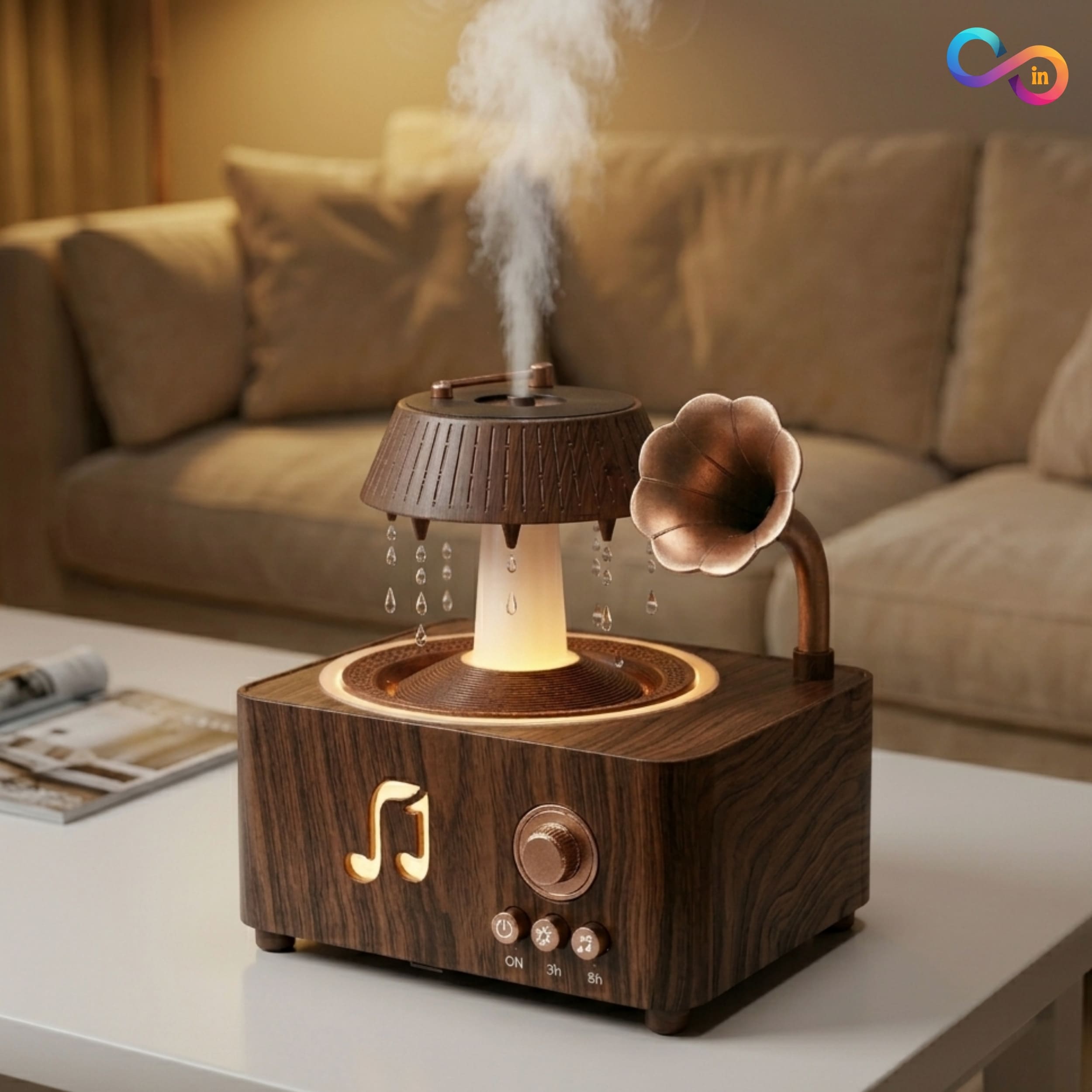 Diffuser + Waterfall - vintage record player